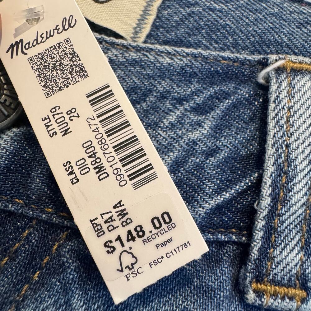 Madewell Women's Curvy Super Wide-Leg Jeans Billings Wash Airy Denim Size 28 NWT - Picture 7 of 10